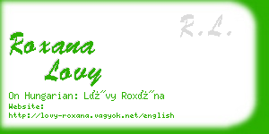 roxana lovy business card